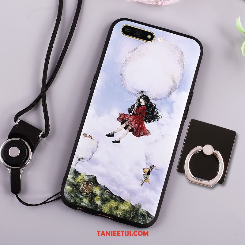 Etui Huawei Y6 2018 Ciemno Niebieski Kreskówka Silikonowe, Futerał Huawei Y6 2018 Telefon Komórkowy