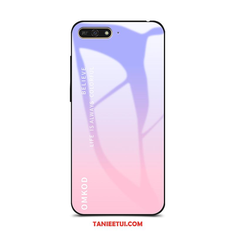 Etui Huawei Y6 2018 Gradient Osobowość Tendencja, Futerał Huawei Y6 2018 Ochraniacz Różowe Silikonowe