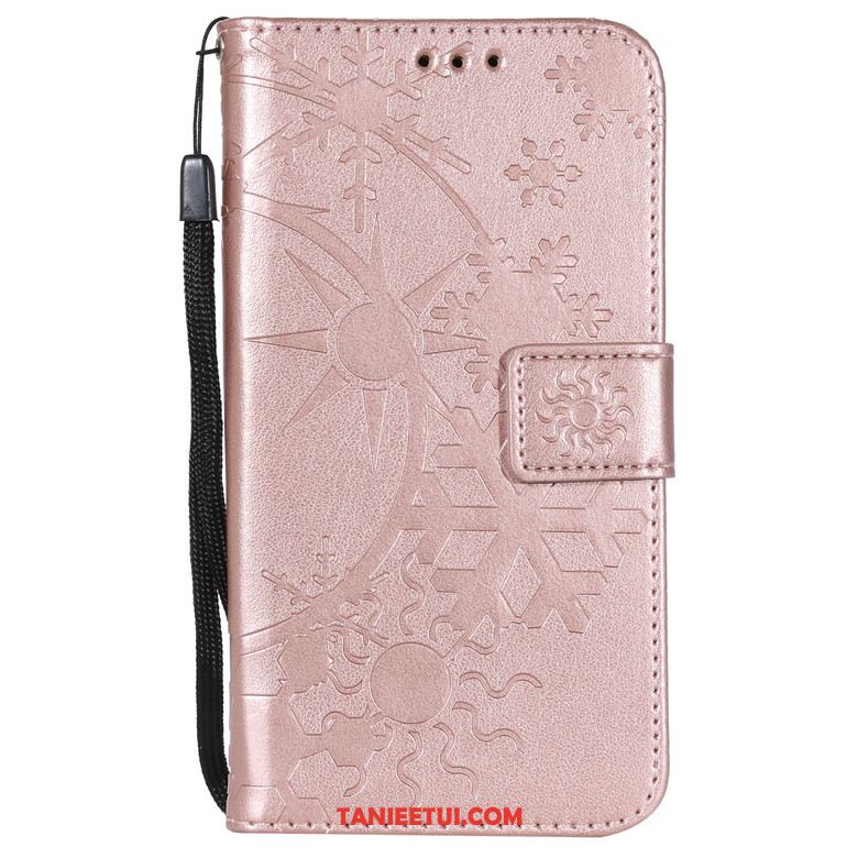 Etui Huawei Y6 2018 Miękki Skórzany Futerał Telefon Komórkowy, Obudowa Huawei Y6 2018 Ochraniacz Różowe