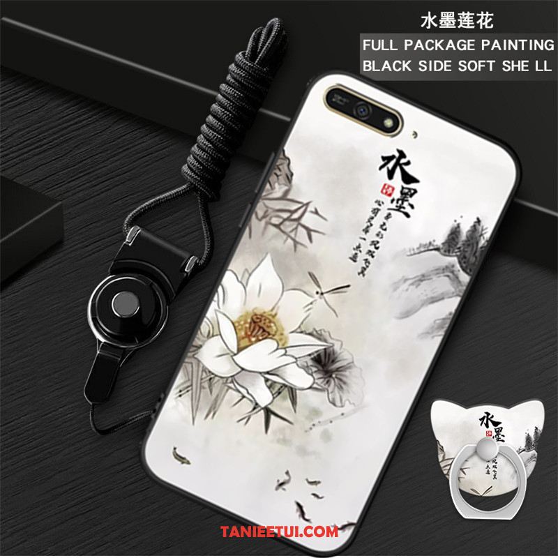 Etui Huawei Y6 2018 Ochraniacz Ring Czarny, Futerał Huawei Y6 2018 Telefon Komórkowy