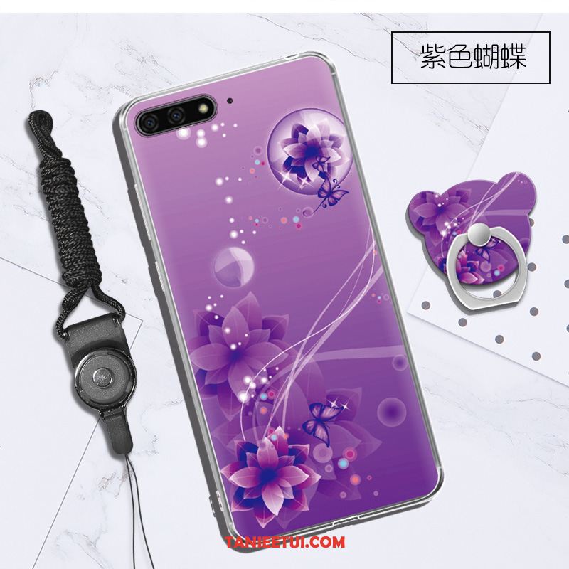 Etui Huawei Y6 2018 Purpurowy Wiszące Ozdoby Telefon Komórkowy, Futerał Huawei Y6 2018 Kreatywne