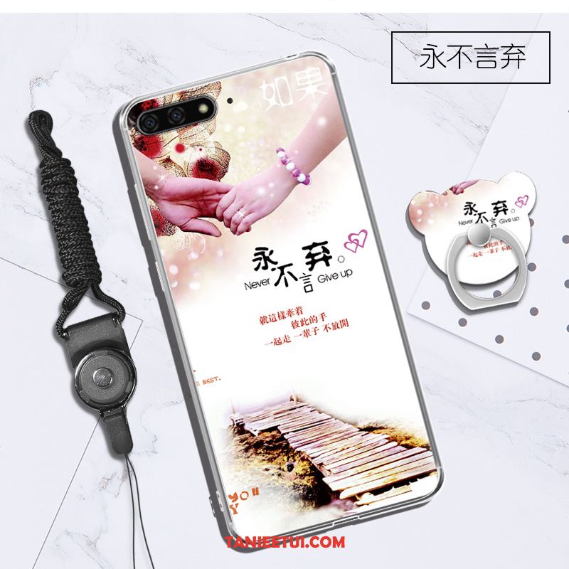 Etui Huawei Y6 2018 Purpurowy Wiszące Ozdoby Telefon Komórkowy, Futerał Huawei Y6 2018 Kreatywne