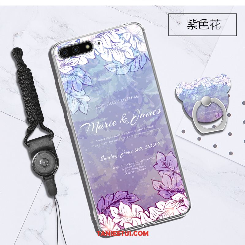 Etui Huawei Y6 2018 Purpurowy Wiszące Ozdoby Telefon Komórkowy, Futerał Huawei Y6 2018 Kreatywne