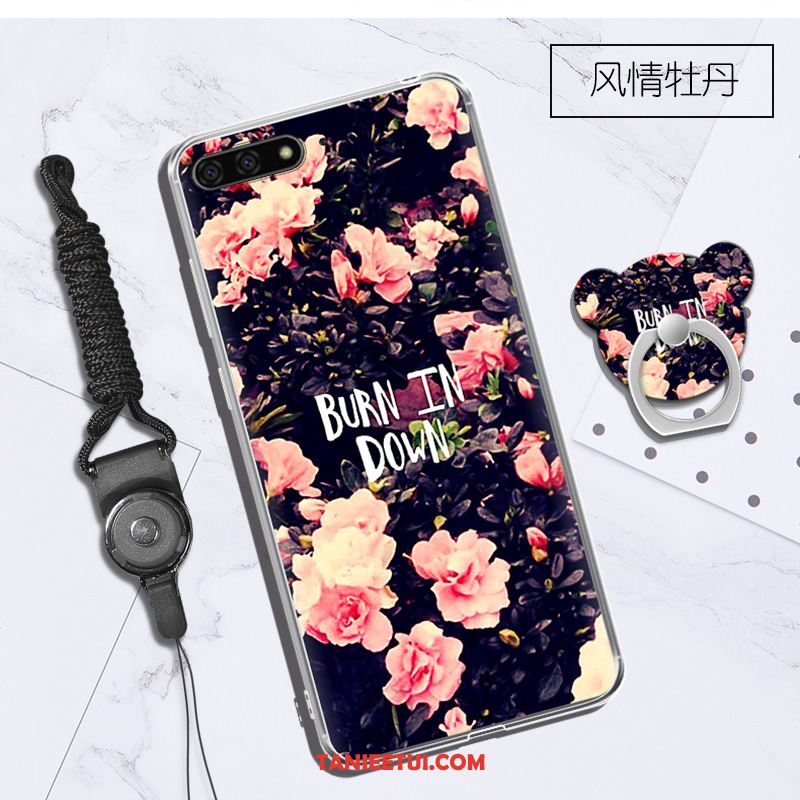 Etui Huawei Y6 2018 Purpurowy Wiszące Ozdoby Telefon Komórkowy, Futerał Huawei Y6 2018 Kreatywne