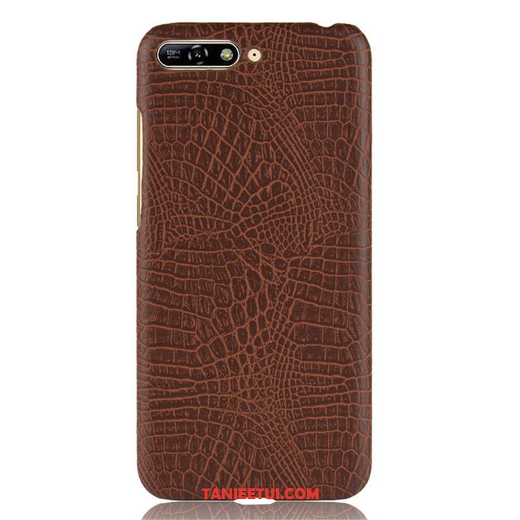 Etui Huawei Y6 2018 Trudno Telefon Komórkowy Vintage, Futerał Huawei Y6 2018 Anti-fall Wzór Krokodyla Ochraniacz