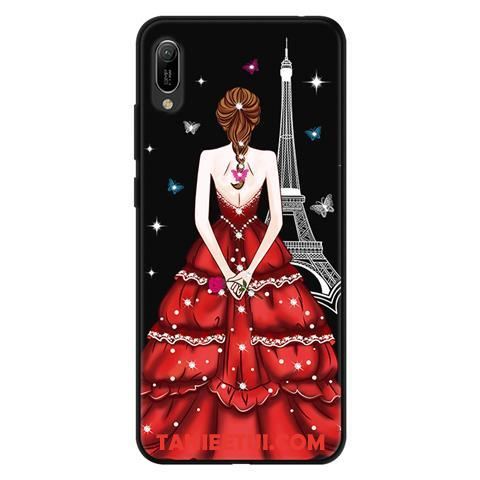 Etui Huawei Y6 2019 Koronka Gazy Czarny, Futerał Huawei Y6 2019 Kreskówka Ochraniacz Miękki