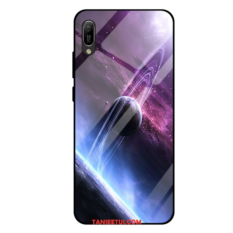 Etui Huawei Y6 2019 Telefon Komórkowy Szkło Hartowane Purpurowy, Pokrowce Huawei Y6 2019 Lustro Moda All Inclusive