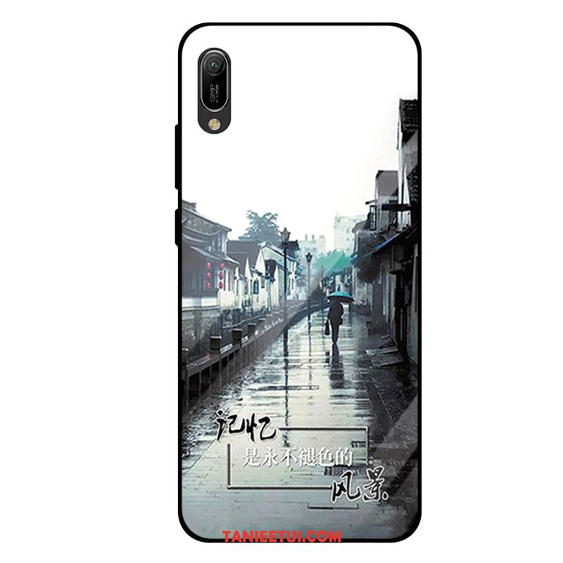 Etui Huawei Y6 2019 Telefon Komórkowy Szkło Hartowane Purpurowy, Pokrowce Huawei Y6 2019 Lustro Moda All Inclusive