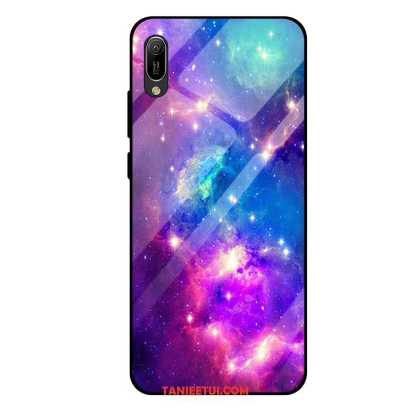 Etui Huawei Y6 2019 Telefon Komórkowy Szkło Hartowane Purpurowy, Pokrowce Huawei Y6 2019 Lustro Moda All Inclusive