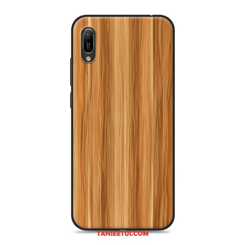 Etui Huawei Y6 2019 Ziarno Drewna Telefon Komórkowy Miękki, Obudowa Huawei Y6 2019 Vintage Braun