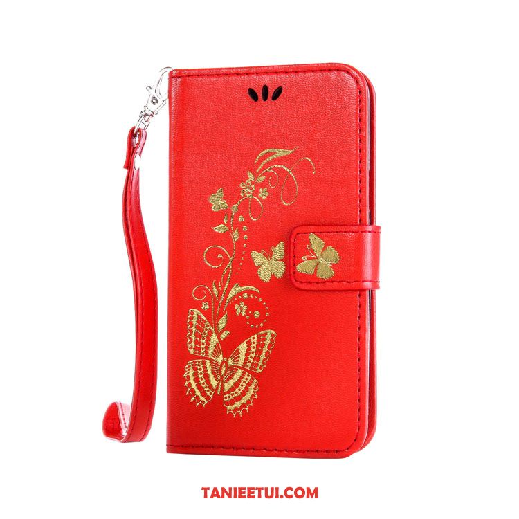 Etui Huawei Y6 Pro 2017 Motyl Wspornik Purpurowy, Pokrowce Huawei Y6 Pro 2017 Skóra Relief Telefon Komórkowy