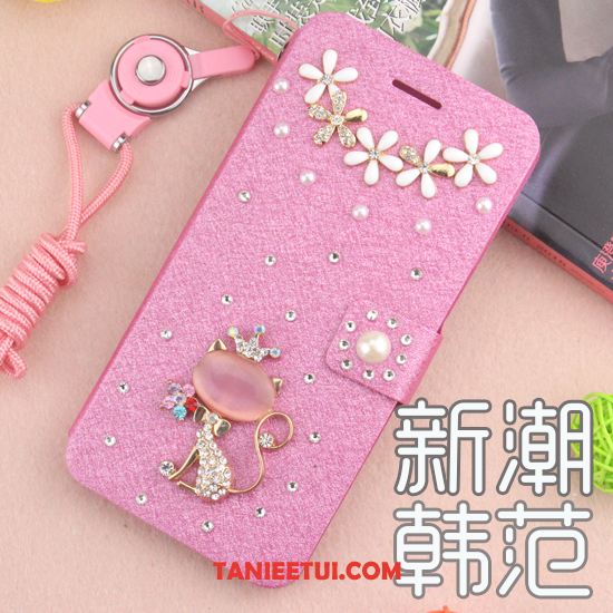 Etui Huawei Y6 Pro 2017 Niebieski Anti-fall Rhinestone, Obudowa Huawei Y6 Pro 2017 Skórzany Futerał Telefon Komórkowy Ochraniacz