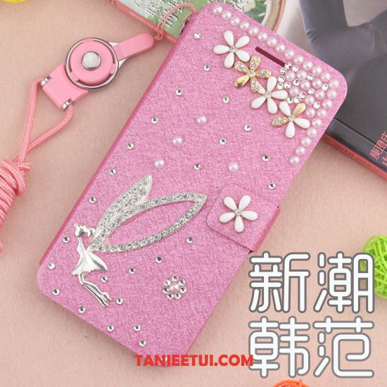 Etui Huawei Y6 Pro 2017 Niebieski Anti-fall Rhinestone, Obudowa Huawei Y6 Pro 2017 Skórzany Futerał Telefon Komórkowy Ochraniacz