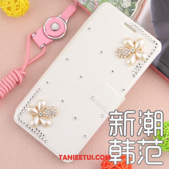 Etui Huawei Y6 Pro 2017 Niebieski Anti-fall Rhinestone, Obudowa Huawei Y6 Pro 2017 Skórzany Futerał Telefon Komórkowy Ochraniacz