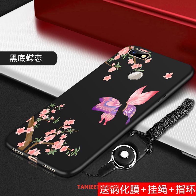 Etui Huawei Y6 Pro 2017 Nubuku Miękki Ochraniacz, Pokrowce Huawei Y6 Pro 2017 Osobowość All Inclusive Czarny