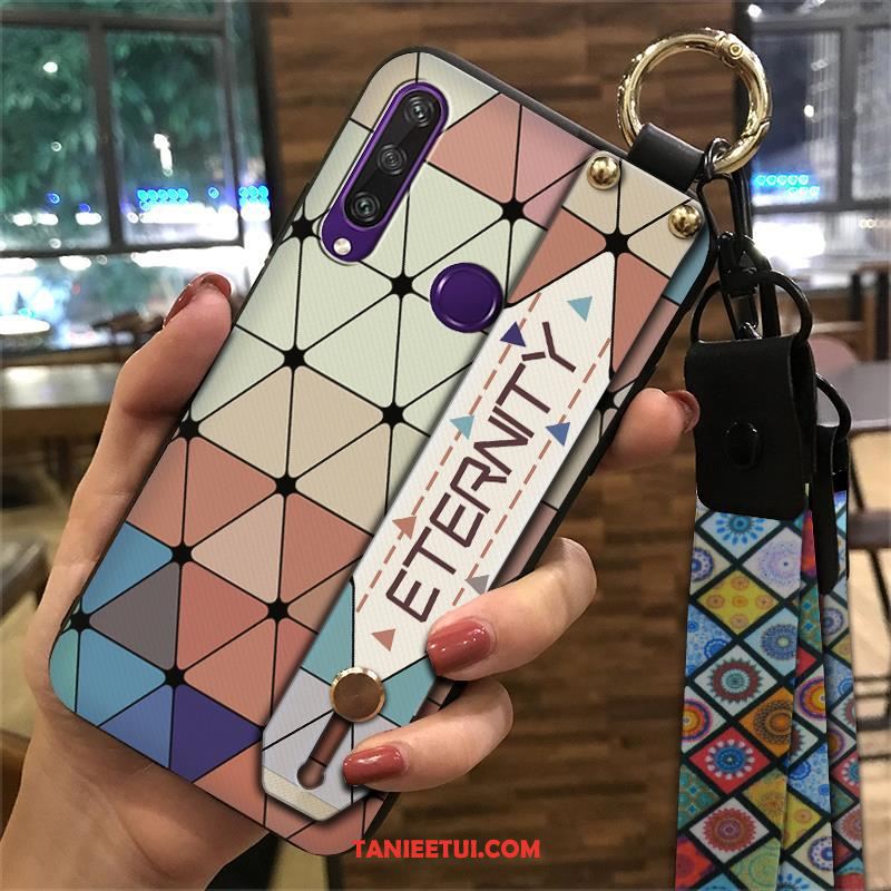 Etui Huawei Y6p Wspornik Tendencja Chiński Styl, Obudowa Huawei Y6p Telefon Komórkowy Różowe Vintage