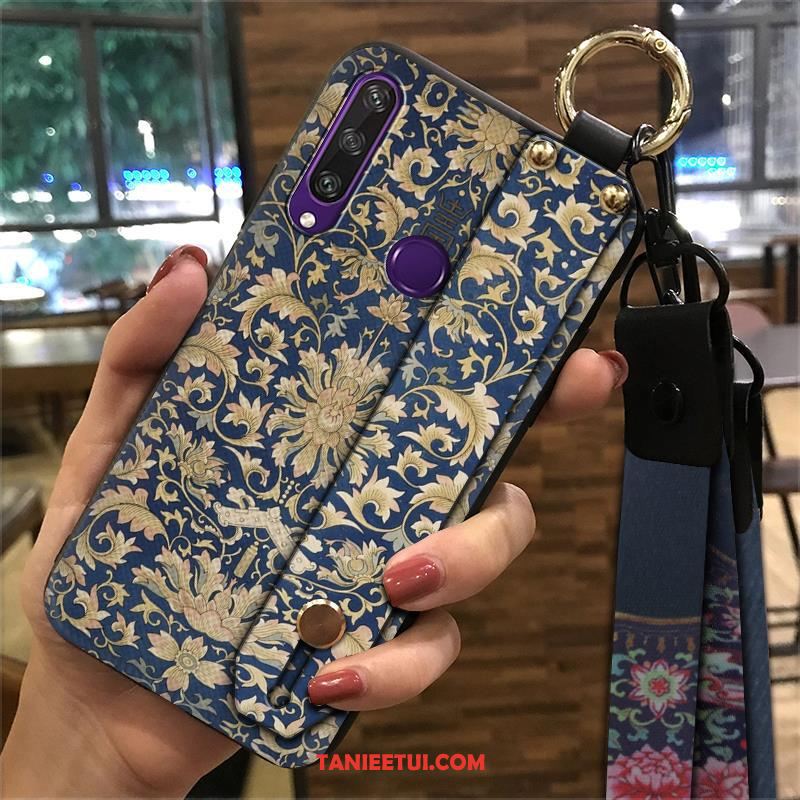 Etui Huawei Y6p Wspornik Tendencja Chiński Styl, Obudowa Huawei Y6p Telefon Komórkowy Różowe Vintage