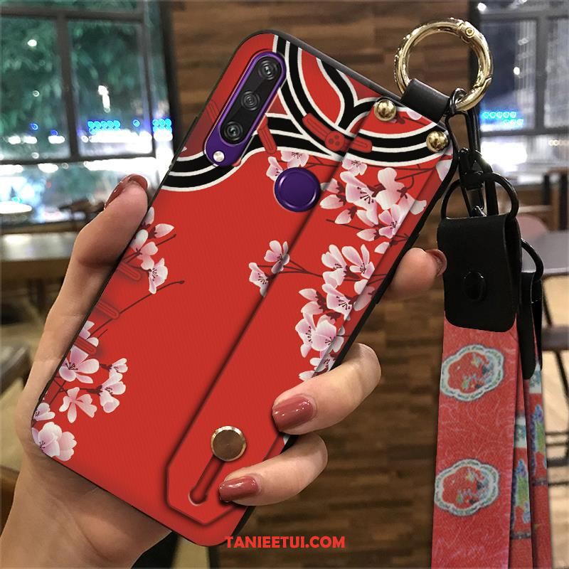 Etui Huawei Y6p Wspornik Tendencja Chiński Styl, Obudowa Huawei Y6p Telefon Komórkowy Różowe Vintage