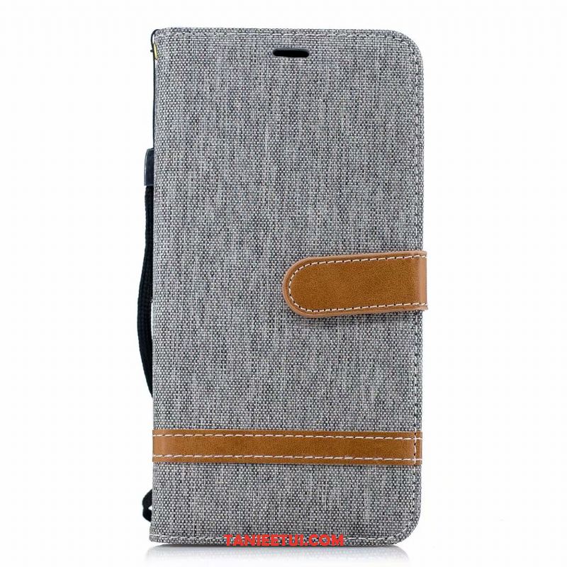 Etui Huawei Y7 2018 Anti-fall Skórzany Futerał Silikonowe, Obudowa Huawei Y7 2018 Niebieski Denim Mieszane Kolory