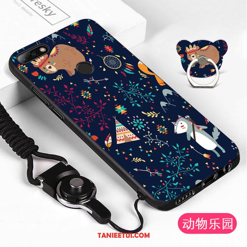 Etui Huawei Y7 2018 Czarny Telefon Komórkowy Wiszące Ozdoby, Pokrowce Huawei Y7 2018