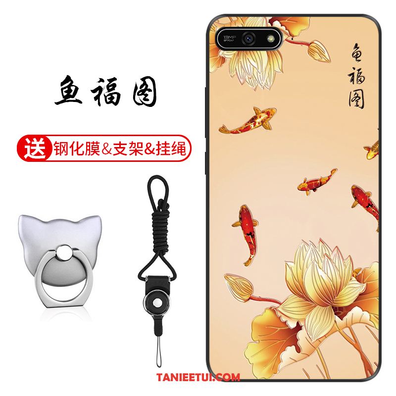 Etui Huawei Y7 2018 Dostosowane Telefon Komórkowy Niebieski, Obudowa Huawei Y7 2018 Wzór Ochraniacz Anti-fall