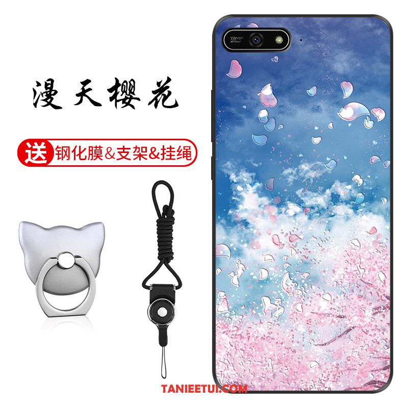 Etui Huawei Y7 2018 Dostosowane Telefon Komórkowy Niebieski, Obudowa Huawei Y7 2018 Wzór Ochraniacz Anti-fall