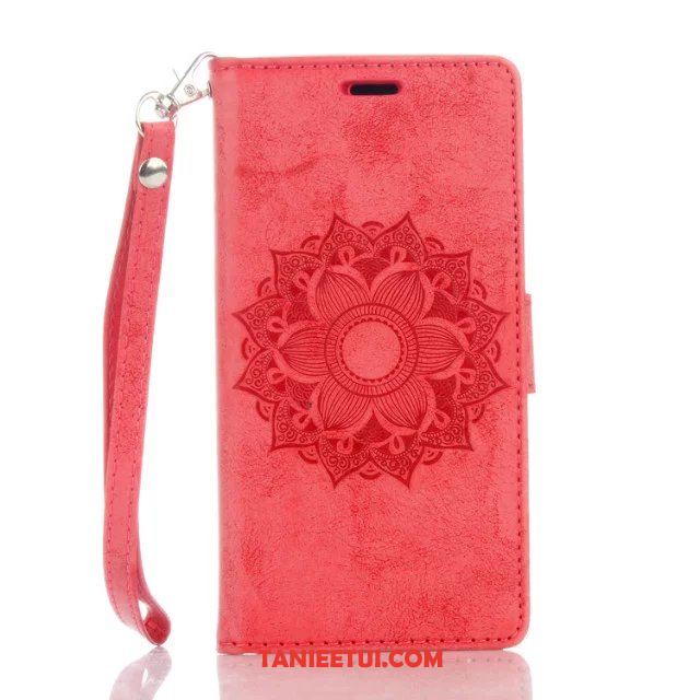 Etui Huawei Y7 2018 Relief Anti-fall Telefon Komórkowy, Pokrowce Huawei Y7 2018 Ochraniacz Purpurowy Kwiaty