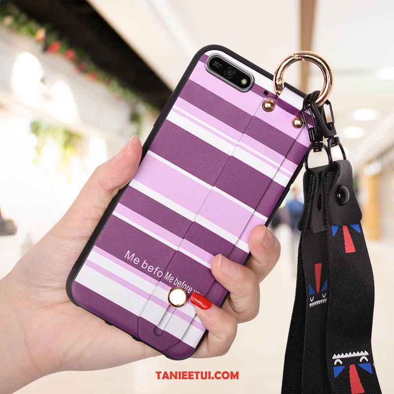 Etui Huawei Y7 2018 Silikonowe Purpurowy Telefon Komórkowy, Obudowa Huawei Y7 2018 Modna Marka Wysoki Tendencja