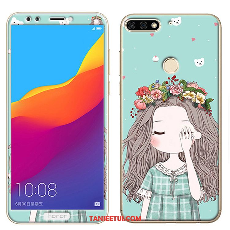 Etui Huawei Y7 2018 Telefon Komórkowy Miękki Kreskówka, Pokrowce Huawei Y7 2018 Zielony