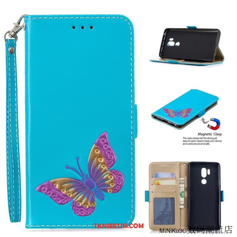 Etui Lg G7 Thinq All Inclusive Tendencja Zielony, Pokrowce Lg G7 Thinq Cienka Motyl Skórzany Futerał