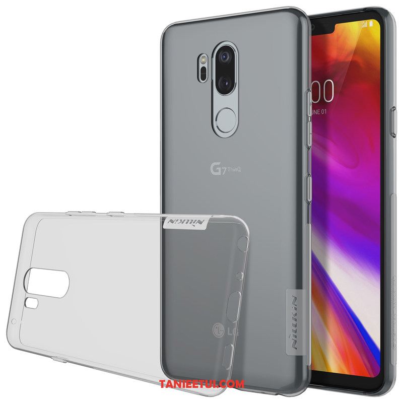 Etui Lg G7 Thinq Przezroczysty Szary Miękki, Futerał Lg G7 Thinq Złoto All Inclusive Anti-fall