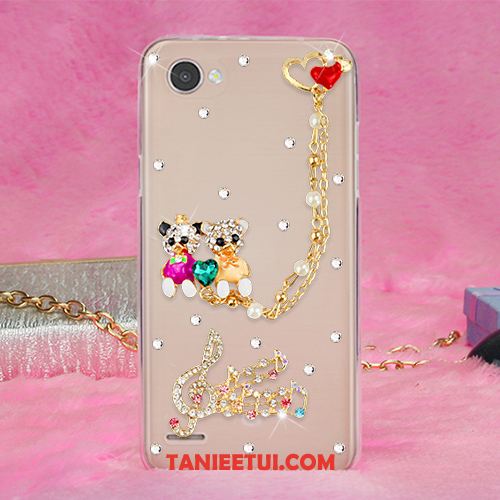 Etui Lg Q6 Anti-fall Żywica Gorąco, Obudowa Lg Q6 Ochraniacz Miękki Rhinestone Beige Farbe