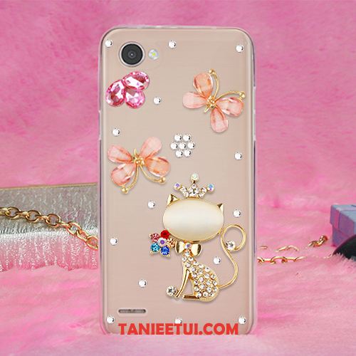 Etui Lg Q6 Anti-fall Żywica Gorąco, Obudowa Lg Q6 Ochraniacz Miękki Rhinestone Beige Farbe