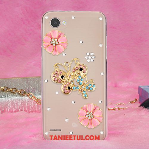 Etui Lg Q6 Anti-fall Żywica Gorąco, Obudowa Lg Q6 Ochraniacz Miękki Rhinestone Beige Farbe