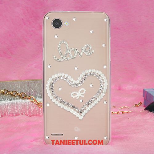 Etui Lg Q6 Anti-fall Żywica Gorąco, Obudowa Lg Q6 Ochraniacz Miękki Rhinestone Beige Farbe