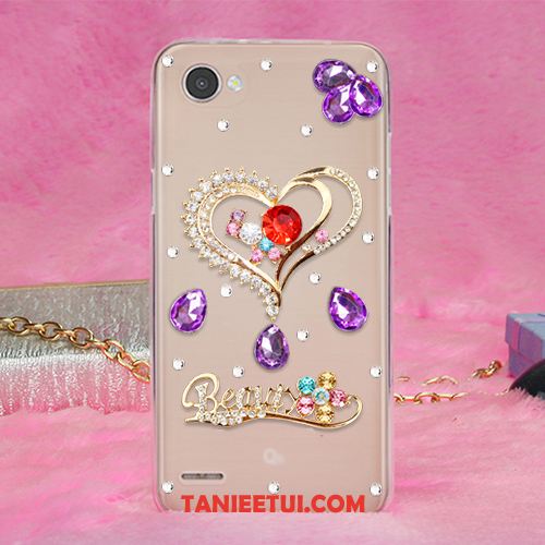 Etui Lg Q6 Anti-fall Żywica Gorąco, Obudowa Lg Q6 Ochraniacz Miękki Rhinestone Beige Farbe