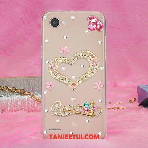 Etui Lg Q6 Anti-fall Żywica Gorąco, Obudowa Lg Q6 Ochraniacz Miękki Rhinestone Beige Farbe