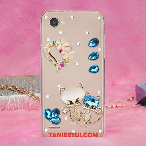 Etui Lg Q6 Anti-fall Żywica Gorąco, Obudowa Lg Q6 Ochraniacz Miękki Rhinestone Beige Farbe