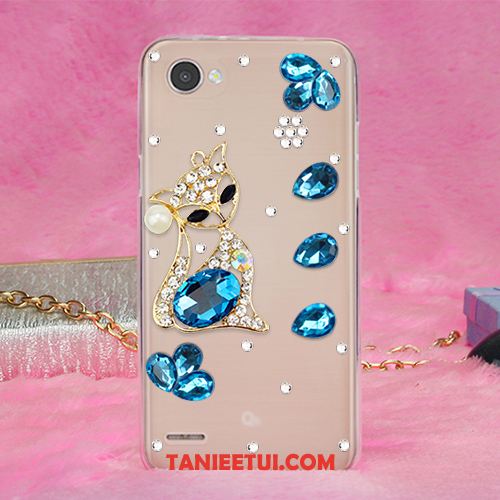 Etui Lg Q6 Anti-fall Żywica Gorąco, Obudowa Lg Q6 Ochraniacz Miękki Rhinestone Beige Farbe