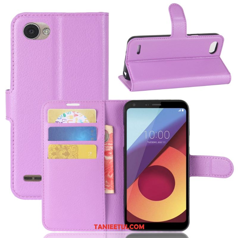 Etui Lg Q6 Ochraniacz Litchi Wspornik, Futerał Lg Q6 Anti-fall Skórzany Futerał Telefon Komórkowy