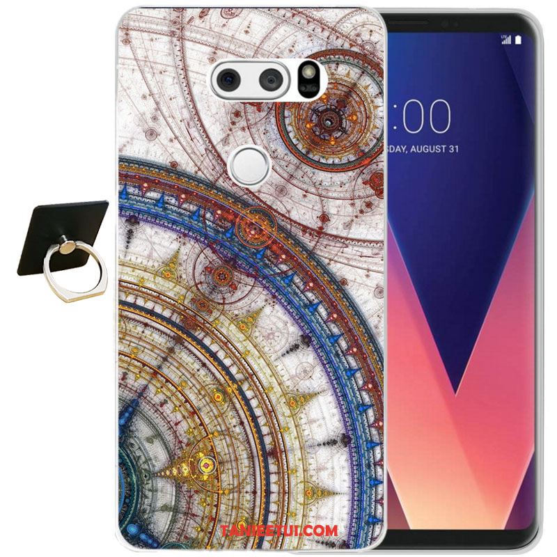 Etui Lg V30 All Inclusive Żółty Relief, Pokrowce Lg V30 Miękki Moda Telefon Komórkowy