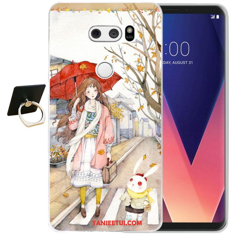 Etui Lg V30 All Inclusive Żółty Relief, Pokrowce Lg V30 Miękki Moda Telefon Komórkowy