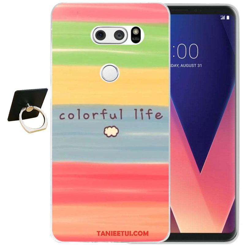 Etui Lg V30 All Inclusive Żółty Relief, Pokrowce Lg V30 Miękki Moda Telefon Komórkowy