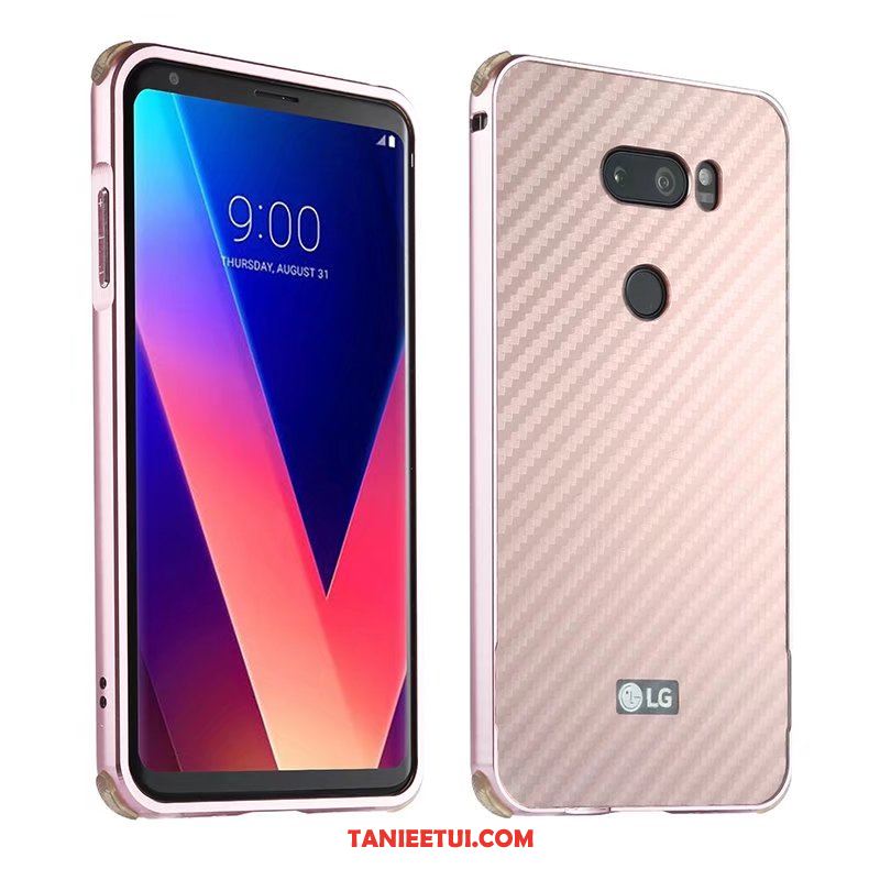 Etui Lg V30 Czarny Nubuku Telefon Komórkowy, Obudowa Lg V30 Granica Metal Anti-fall