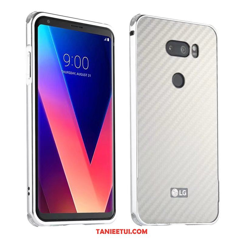 Etui Lg V30 Czarny Nubuku Telefon Komórkowy, Obudowa Lg V30 Granica Metal Anti-fall