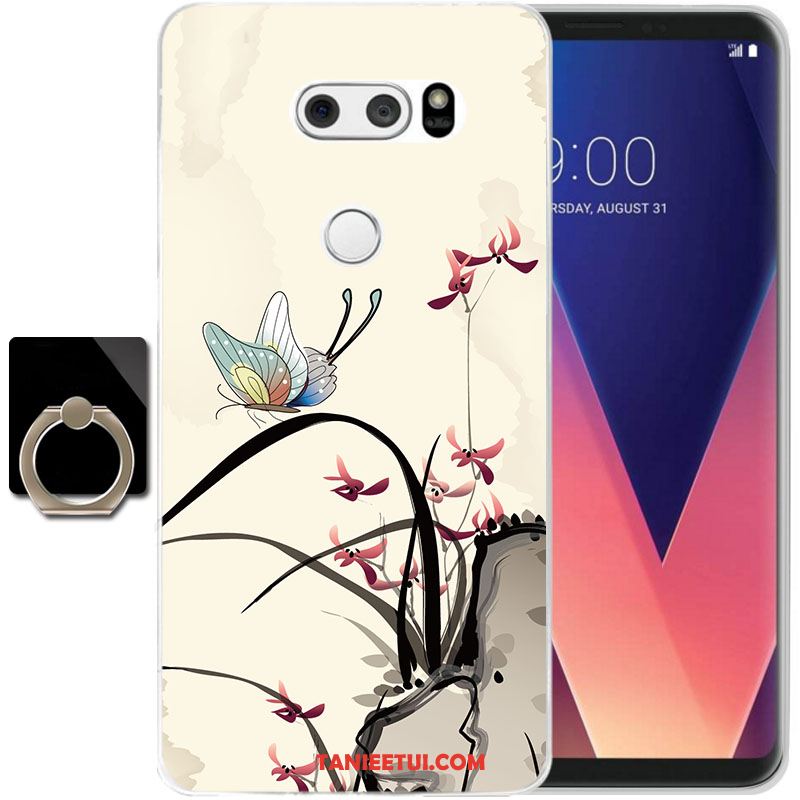 Etui Lg V30 Silikonowe Przezroczysty All Inclusive, Futerał Lg V30 Telefon Komórkowy Żółty Anti-fall