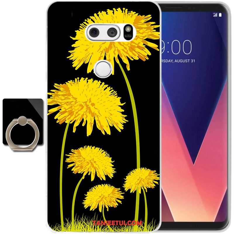 Etui Lg V30 Silikonowe Przezroczysty All Inclusive, Futerał Lg V30 Telefon Komórkowy Żółty Anti-fall