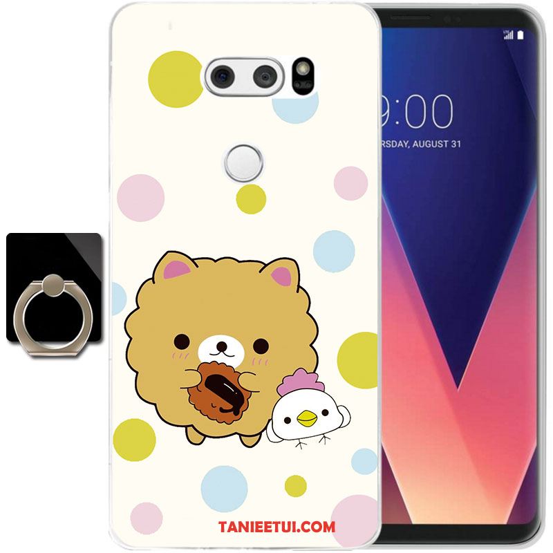 Etui Lg V30 Silikonowe Przezroczysty All Inclusive, Futerał Lg V30 Telefon Komórkowy Żółty Anti-fall