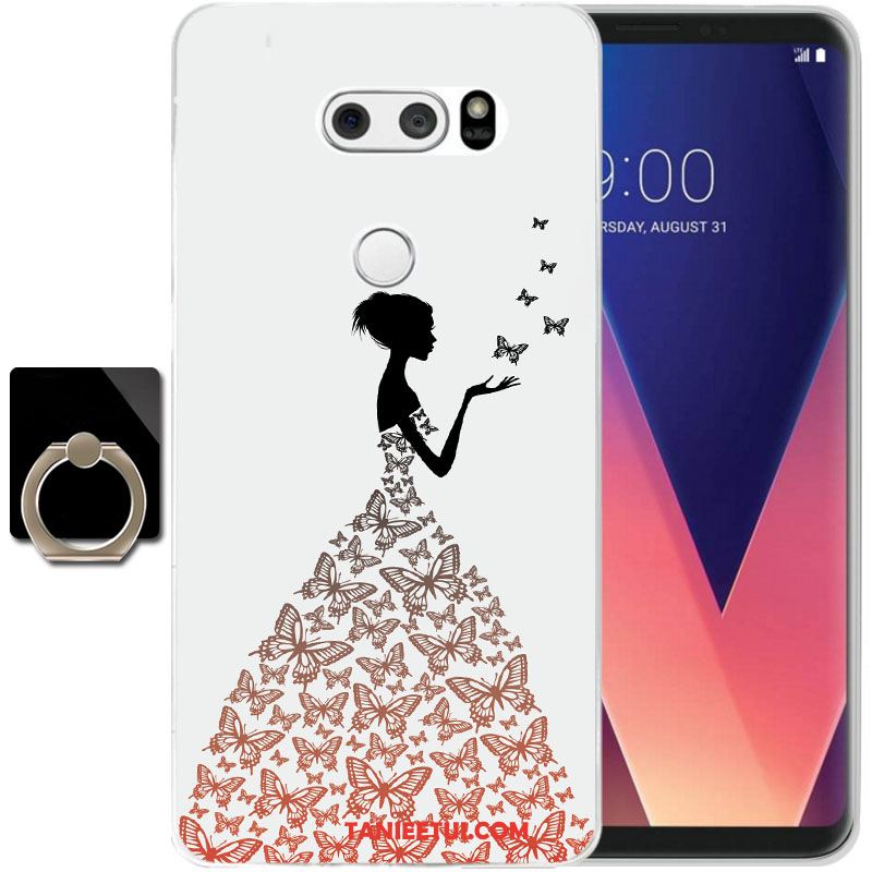 Etui Lg V30 Silikonowe Przezroczysty All Inclusive, Futerał Lg V30 Telefon Komórkowy Żółty Anti-fall