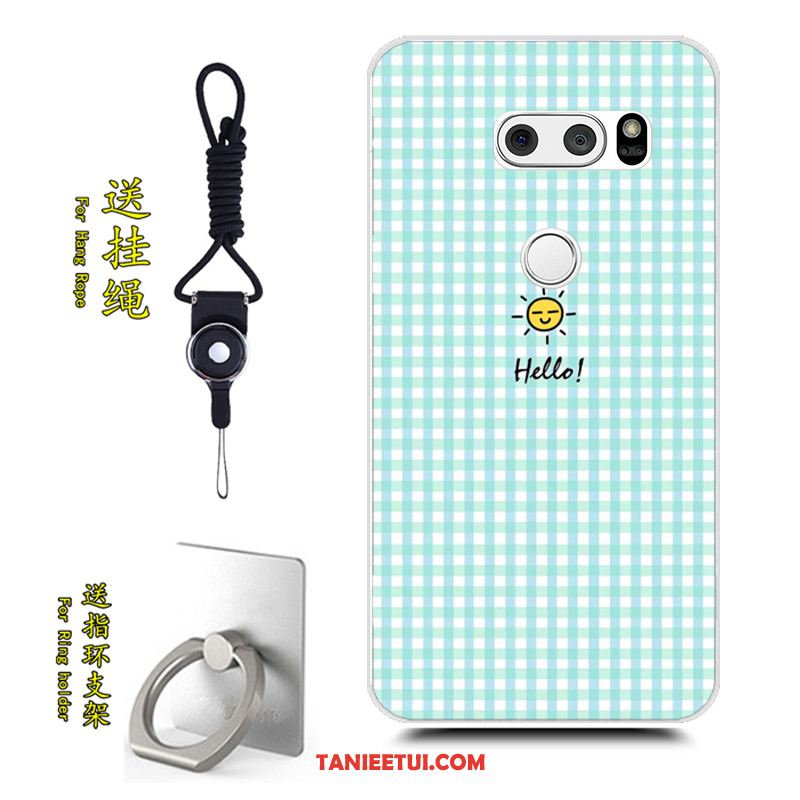 Etui Lg V30 Tendencja Kreatywne Niebieski, Futerał Lg V30 Miękki Ochraniacz Anti-fall
